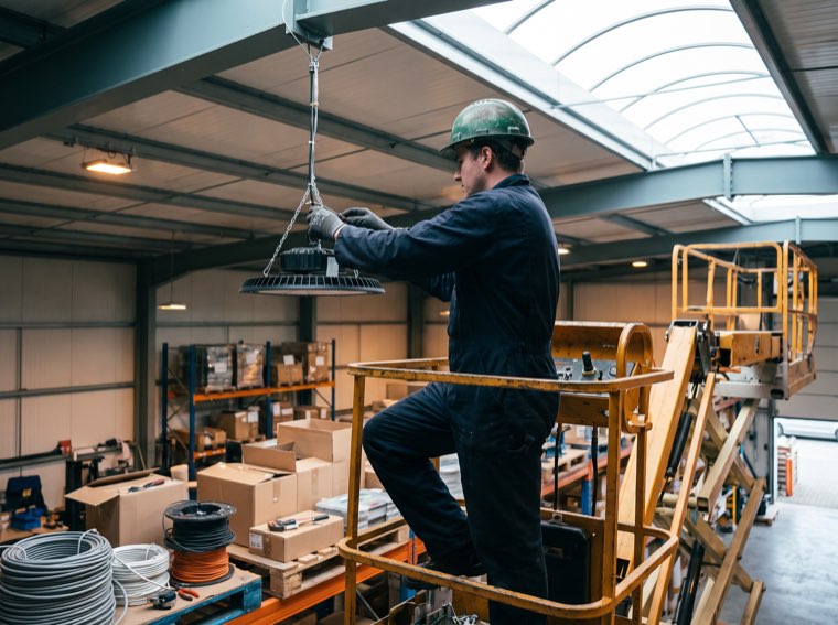 Commercial electrical work in a Regina building
